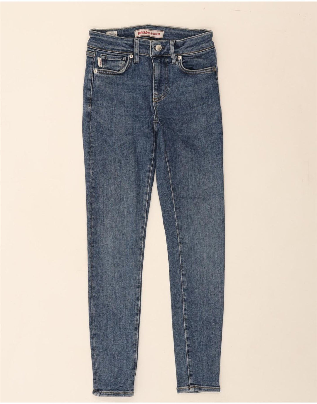 SUPERDRY Womens Skinny Jeans W26 L30 Blue Cotton Vintage Superdry and Second-Hand Superdry from Messina Hembry 