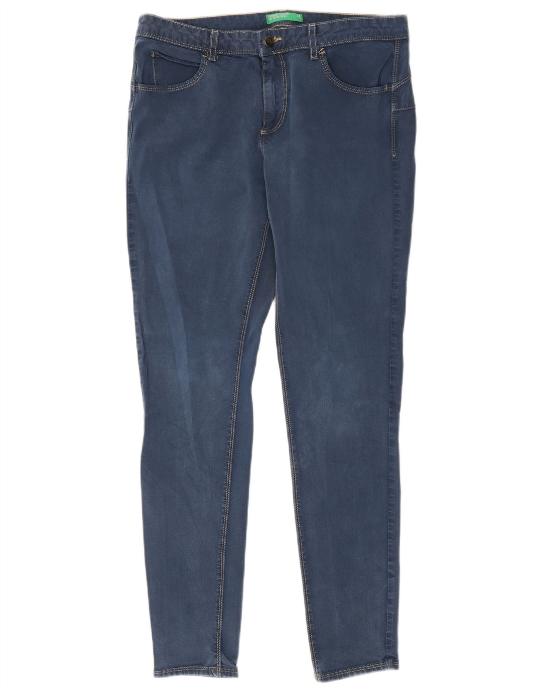 Benetton Dame Skinny Jeans W31 L30 Marineblå