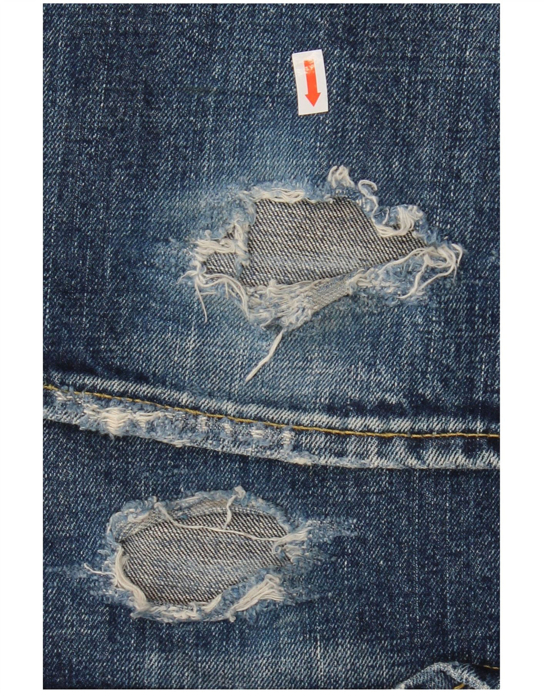 Meltin' Pot Herre Distressed Straight Jeans W31 L34 Blå Bomuld