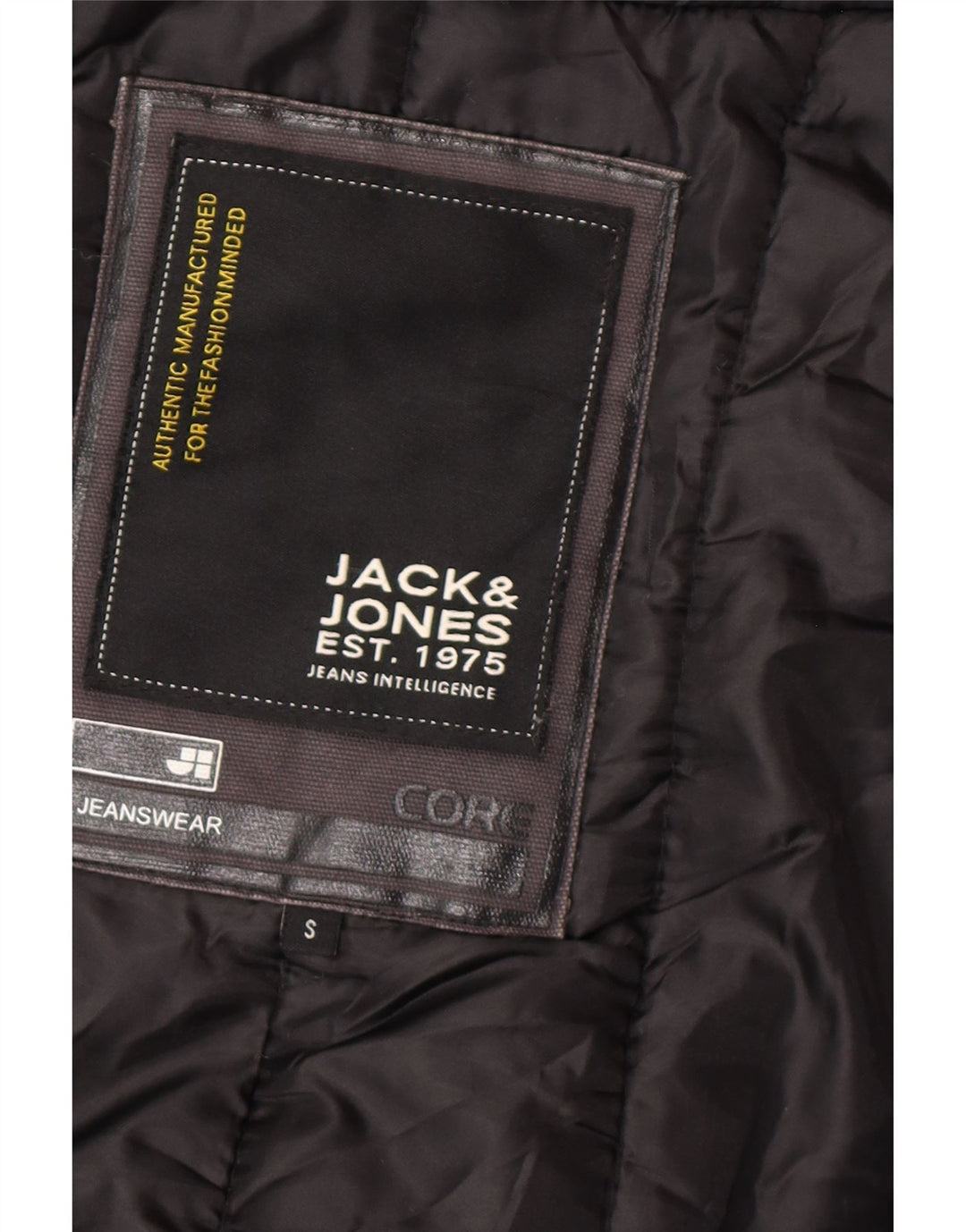 Jack & Jones Bomberjakke med hætte til mænd UK 36 Lille sort polyamid