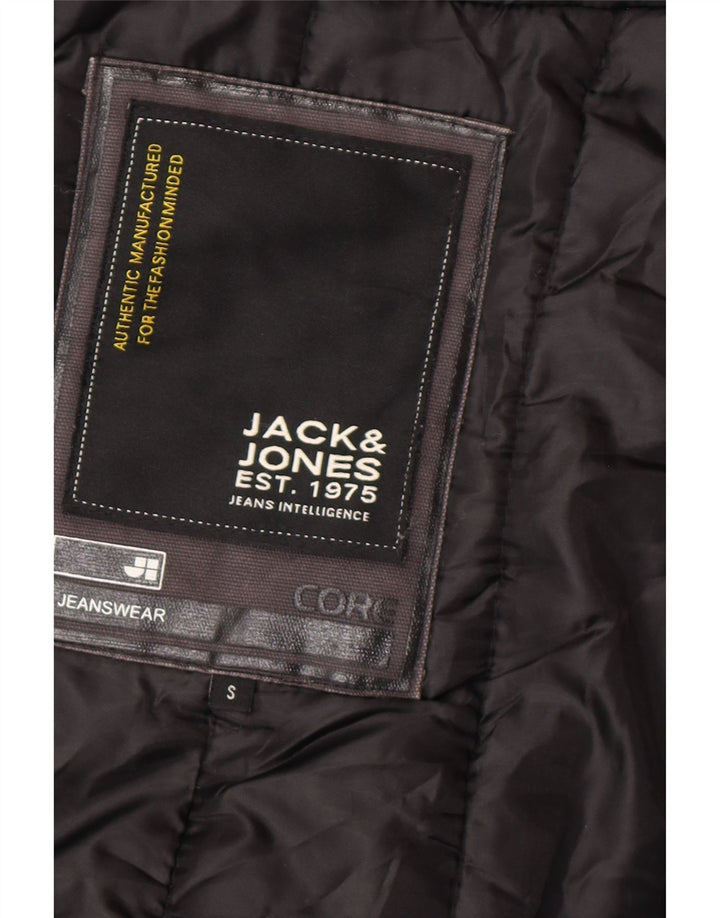 Jack & Jones Bomberjakke med hætte til mænd UK 36 Lille sort polyamid