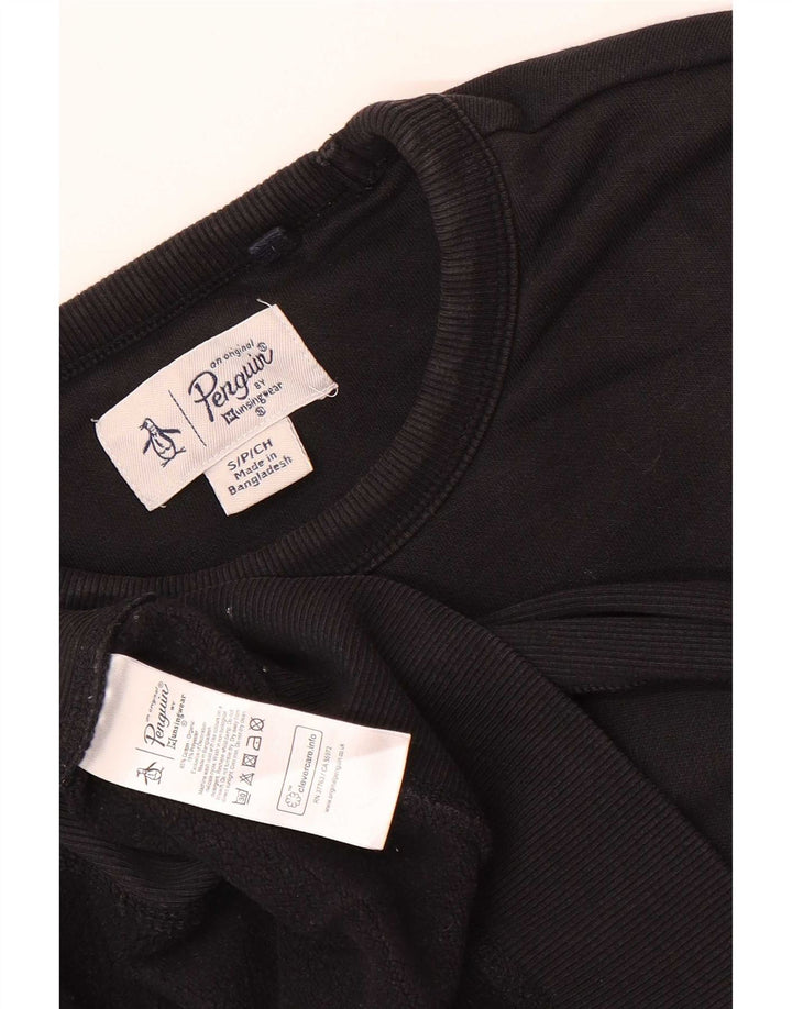 Penguin Herre Sweatshirt Jumper Lille sort bomuld