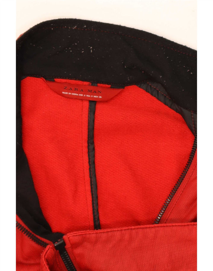 Zara Herre Utility Jacket UK 36 Lille rød polyester