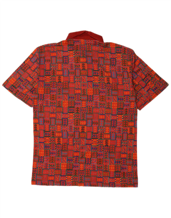 Scolari Herre poloshirt Medium Rød Geometrisk