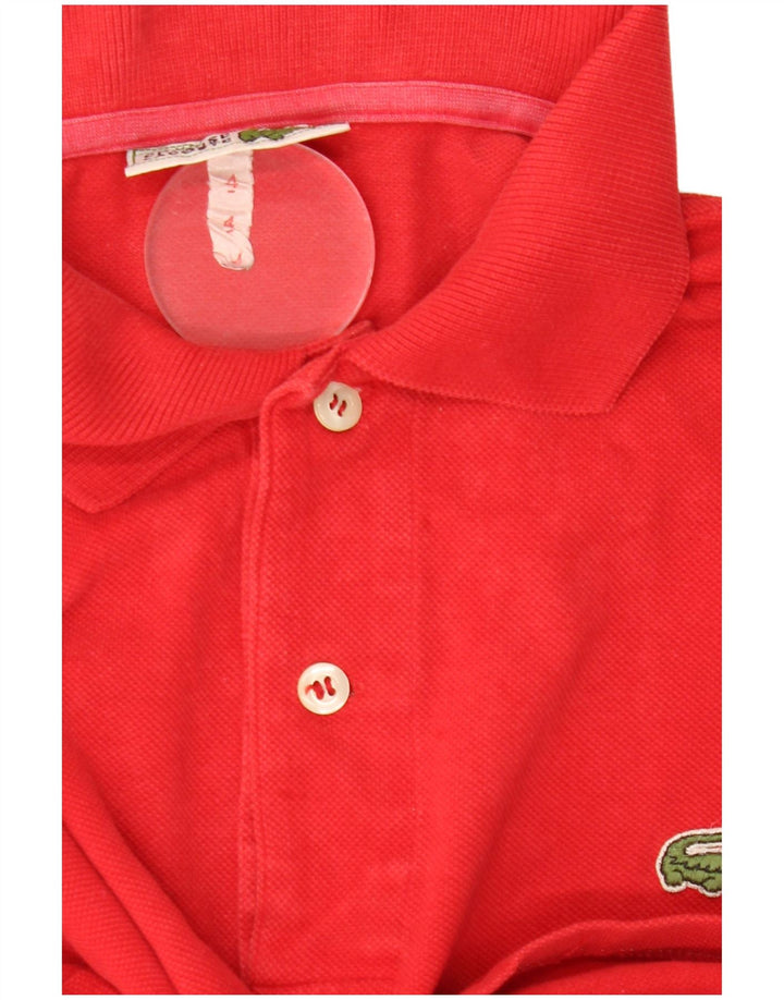 Lacoste Langærmet Polo Shirt til mænd Størrelse 4 Medium Rød Bomuld
