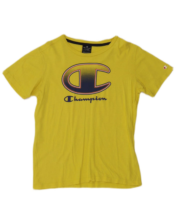 Champion Boys Grafisk T-Shirt Top 13-14 år XL Gul