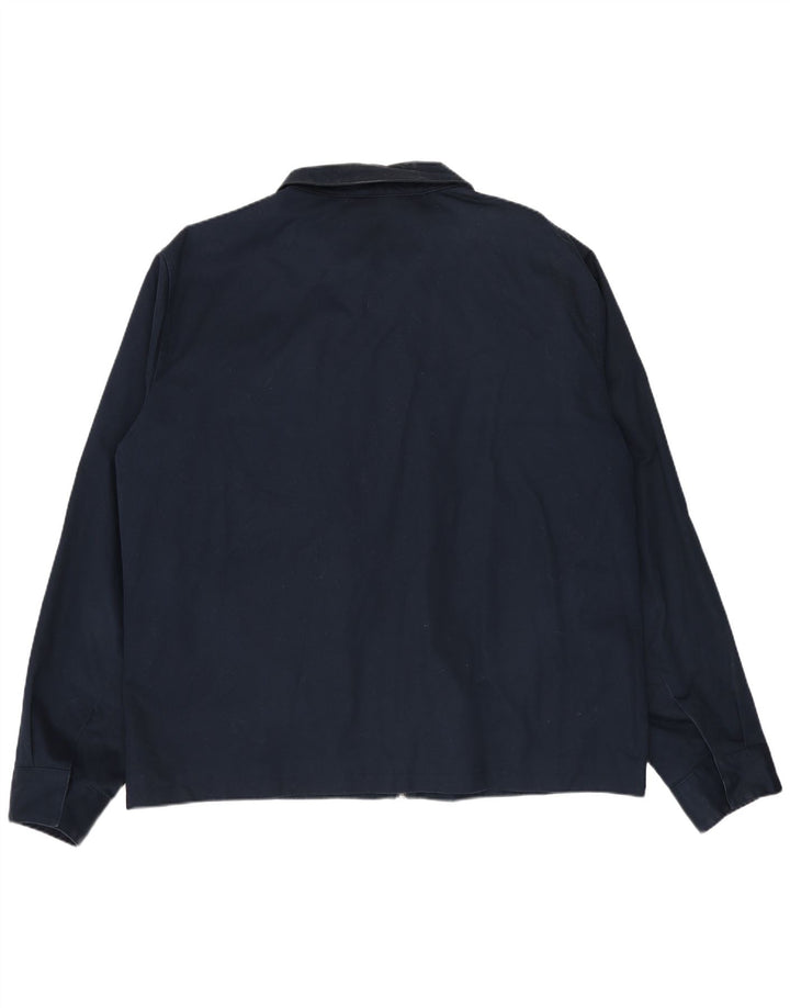 Marks & Spencer Herre Autograph Bomber Jacket UK 42 XL Navy Blue Cotton