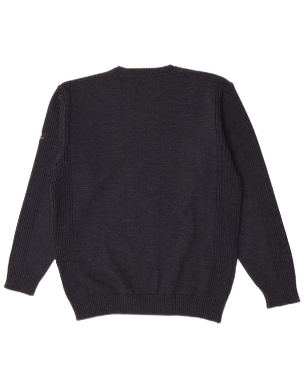 Sail Exp Herre Crew Neck Jumper Sweater IT 50 Medium Navy Blue Wool