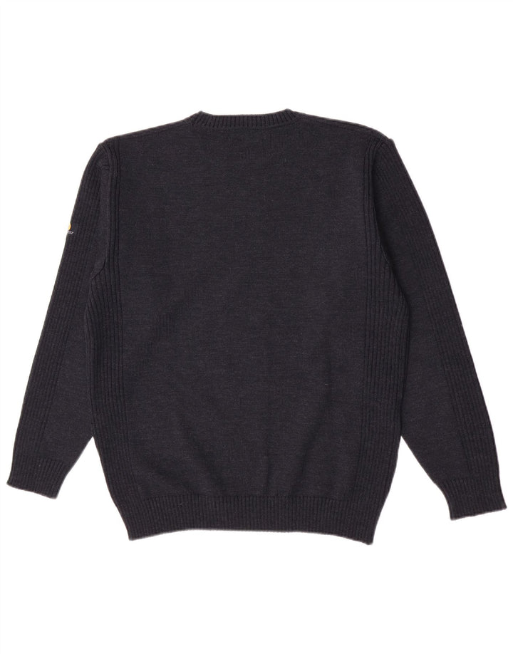Sail Exp Herre Crew Neck Jumper Sweater IT 50 Medium Navy Blue Wool