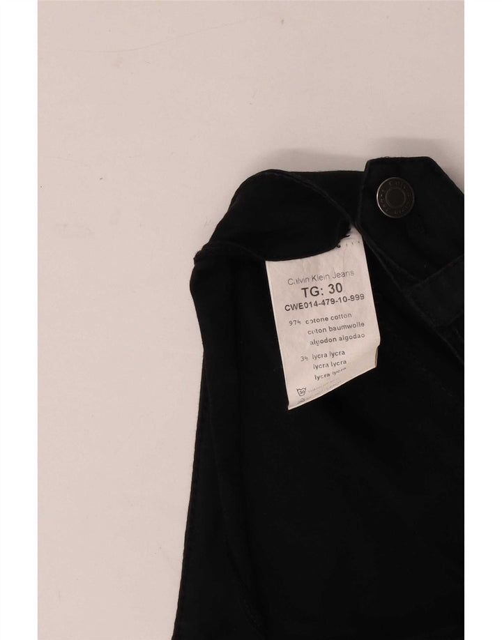 Calvin Klein Dame Mini Wrap Nederdel Medium W30 Sort Bomuld