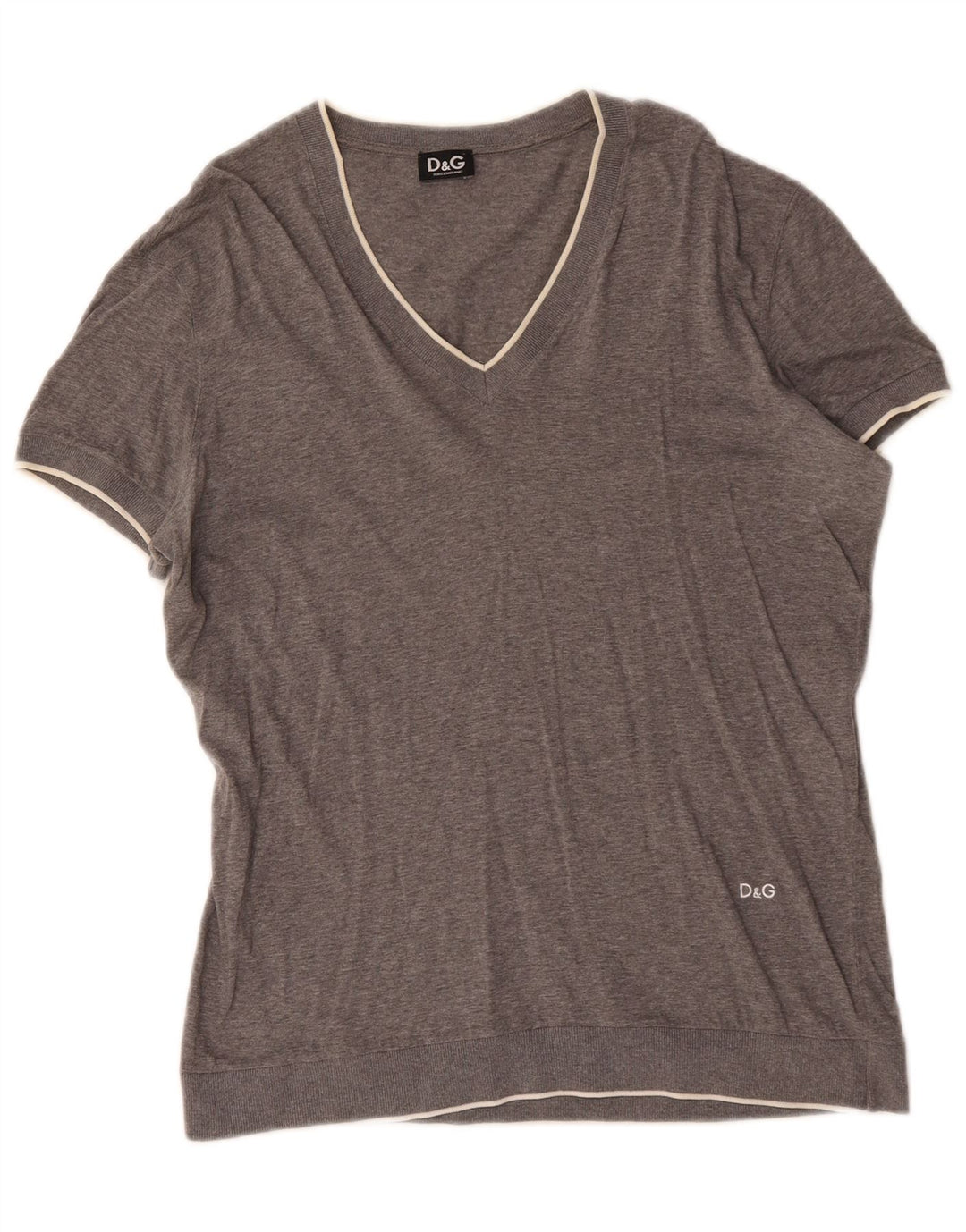 Dolce & Gabbana Herre T-shirt Top Medium Grey Flecked Bomuld