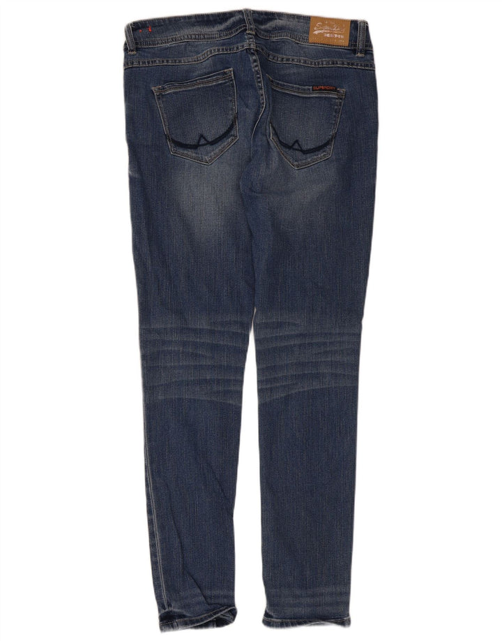 Superdry Distressed Skinny Jeans til kvinder W32 L30 blå bomuld