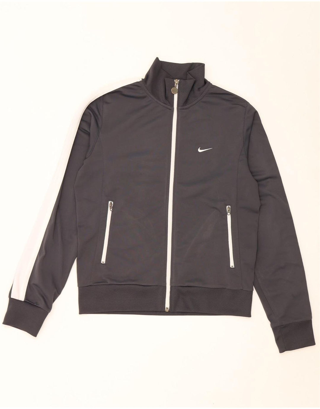 Nike Womens Crop træningsdragt topjakke UK 14/16 Large Grey Colourblock