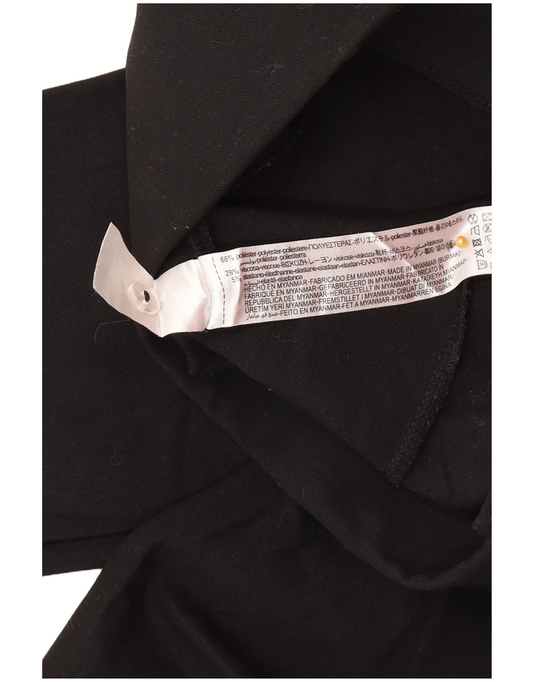 Zara Dame Slim Casual Bukser XS W24 L27 Sort Polyester