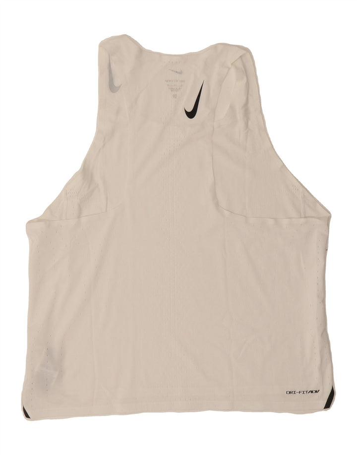 NIKE Womens Dri Fit Vest Top UK 18 XL White Polyester Vintage Nike and Second-Hand Nike from Messina Hembry 
