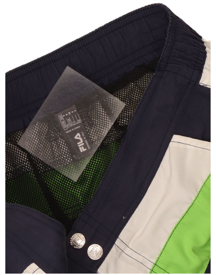 Fila Herre grafiske badeshorts Små marineblå Colourblock Polyester