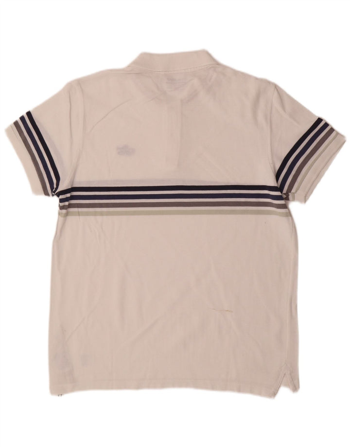 Blend herre poloshirt stor hvid stribet bomuld