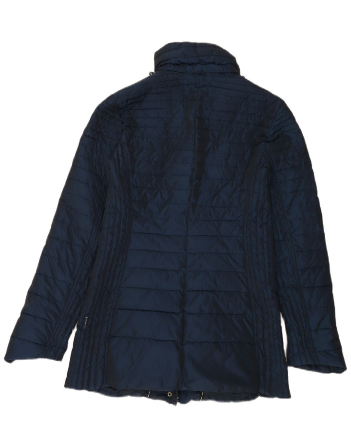 Armani Jeans Dame Polstret Frakke EU 42 Large Navy Blue Polyester
