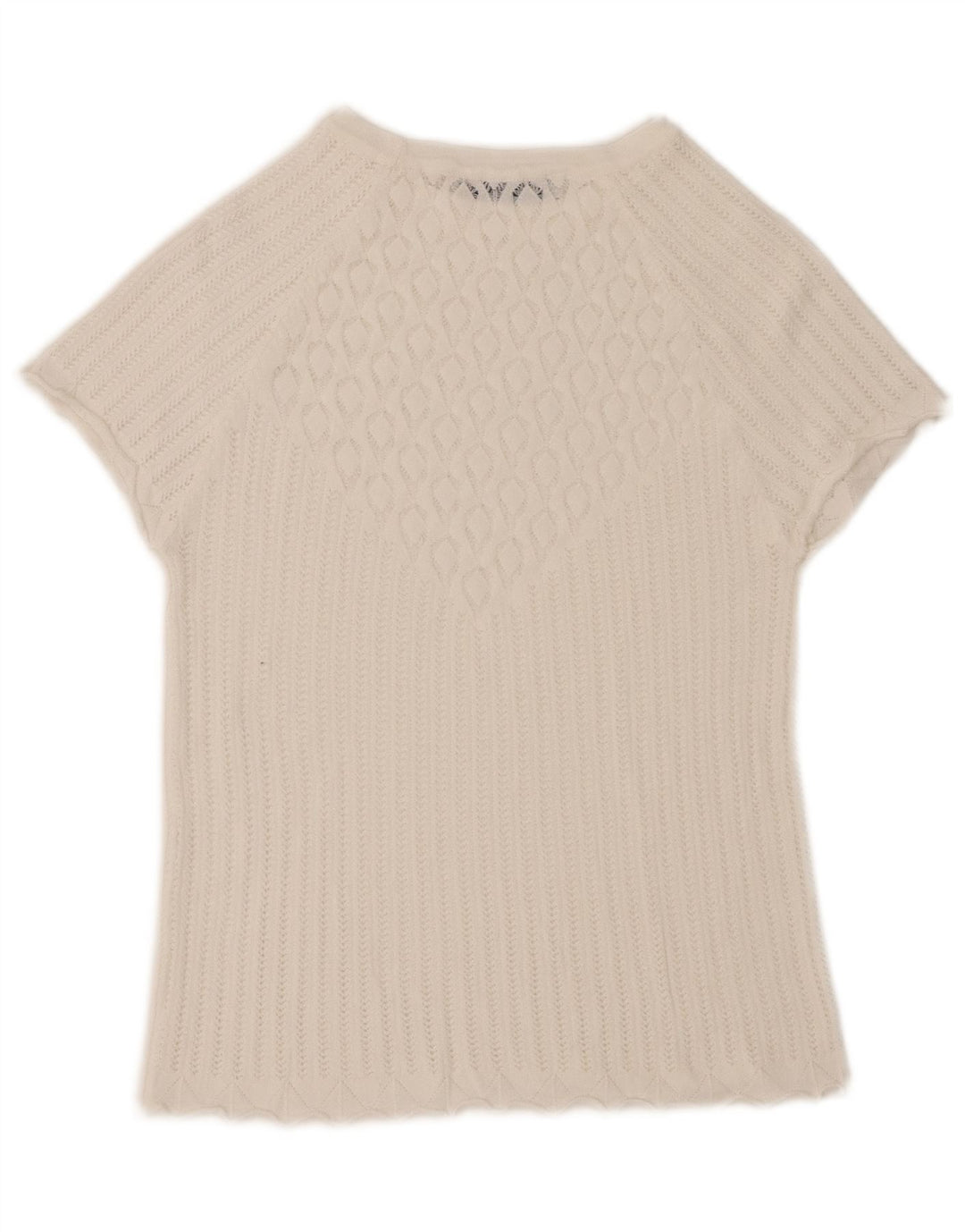 Zara Dame Bluse Top UK 12 Medium White