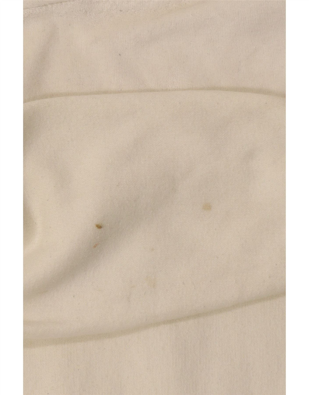 CHAMPION Dame grafisk fleecetrøje med hætte UK 14 Medium Off White Bomuld