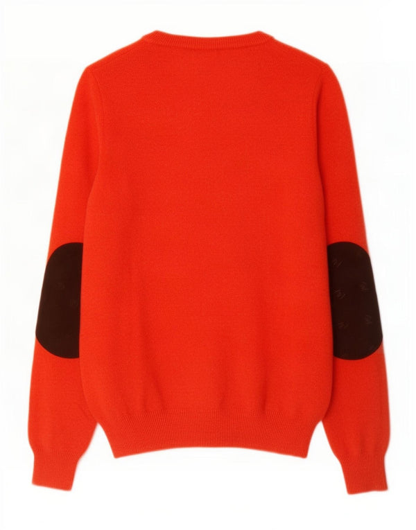Fay Boys V-hals sweater 11-12 år Orange Colourblock Virgin Wool
