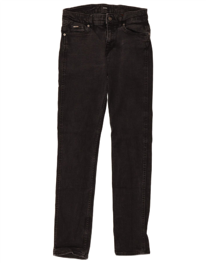 Hugo Boss Herre Slim Jeans W30 L31 Sort Bomuld