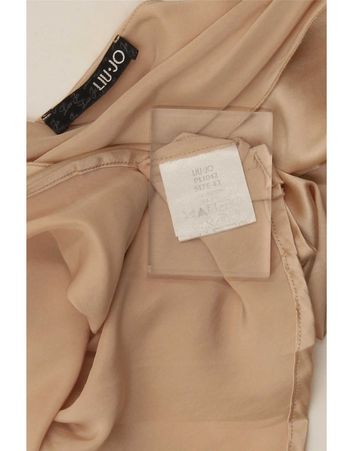Liu Jo Damebluse Top IT 42 Medium Beige Colourblock Silke