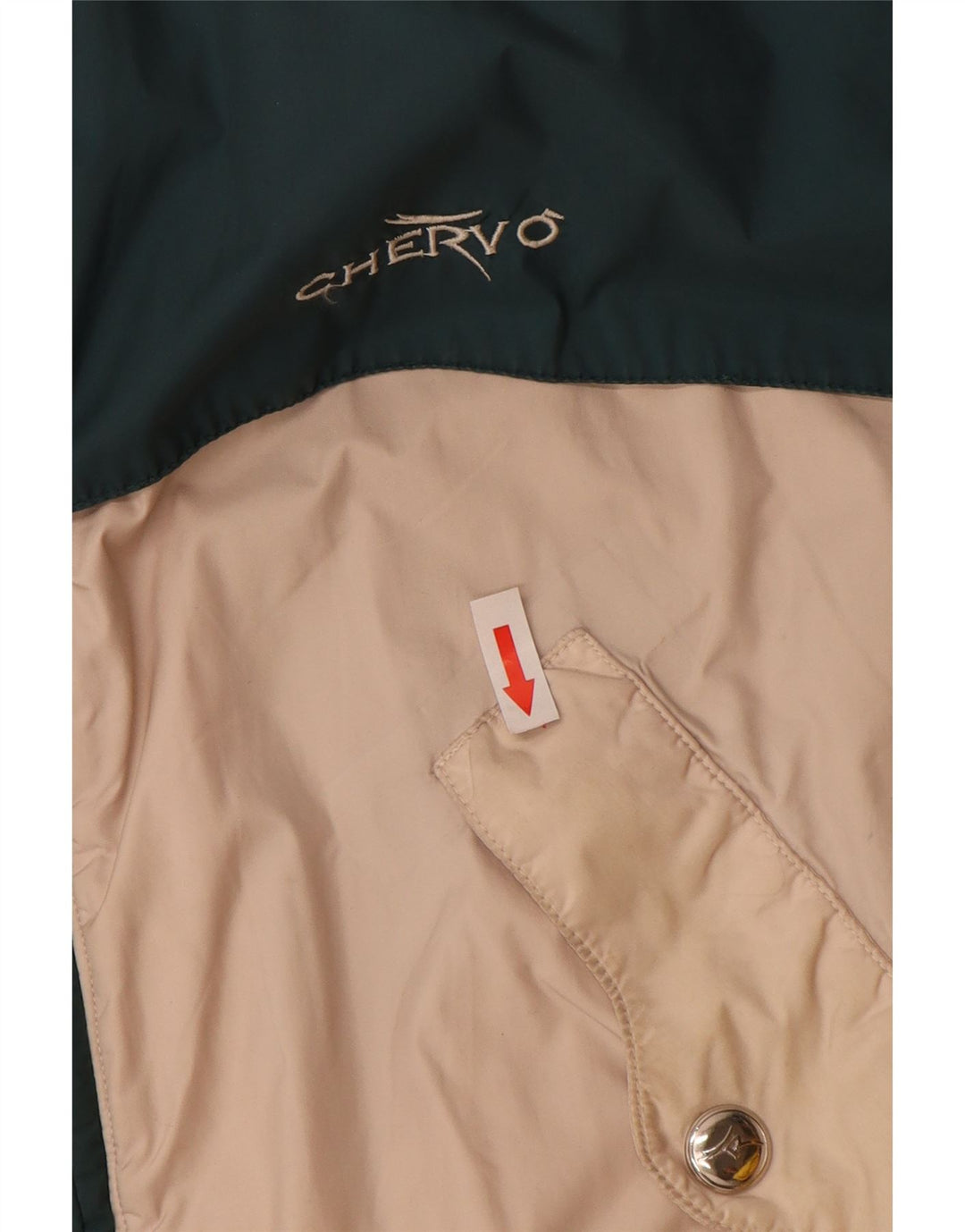 Chervo Herre Graphic Windbreaker Jacket UK 36 Small Green Colourblock