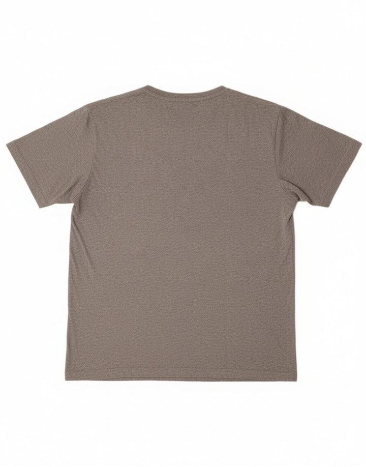 Kappa Herre Grafisk T-Shirt Top 2XL Grå Bomuld