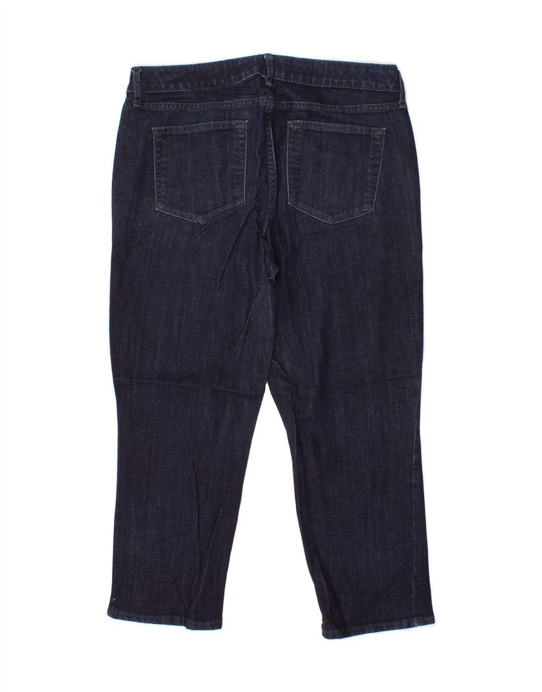 EDDIE BAUER Womens Curvy Cropped Jeans US 10 Large W32 L23 Navy Blue Vintage Eddie Bauer and Second-Hand Eddie Bauer from Messina Hembry 