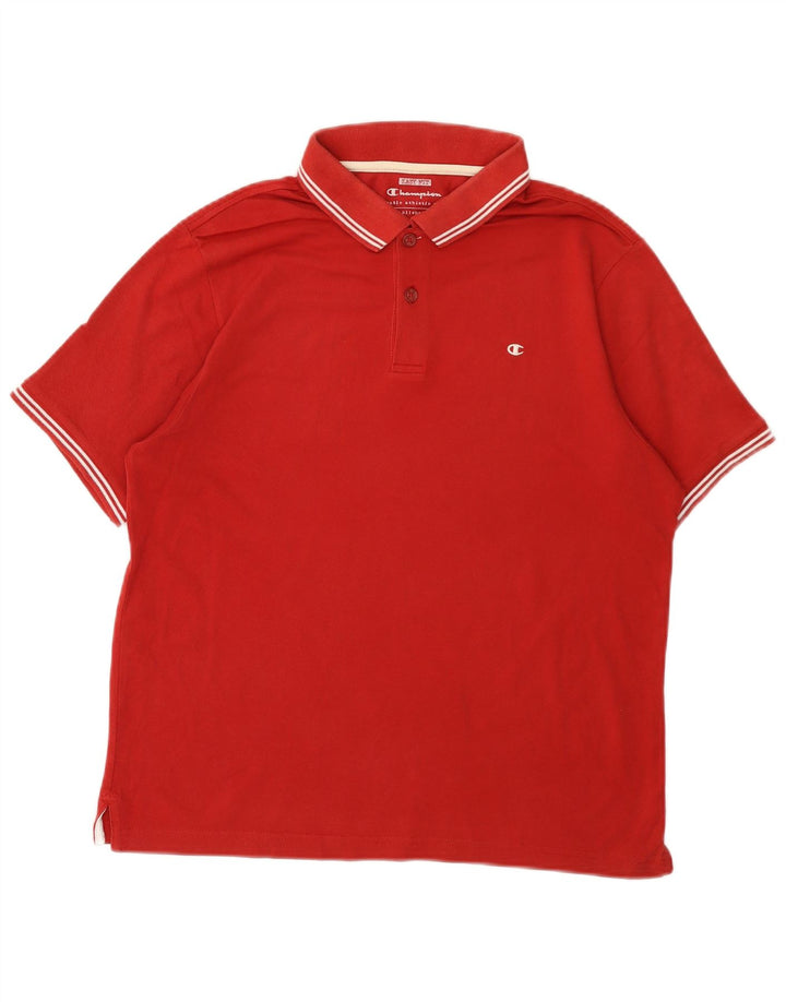CHAMPION Herre Easy Fit Polo Shirt Lille Rød