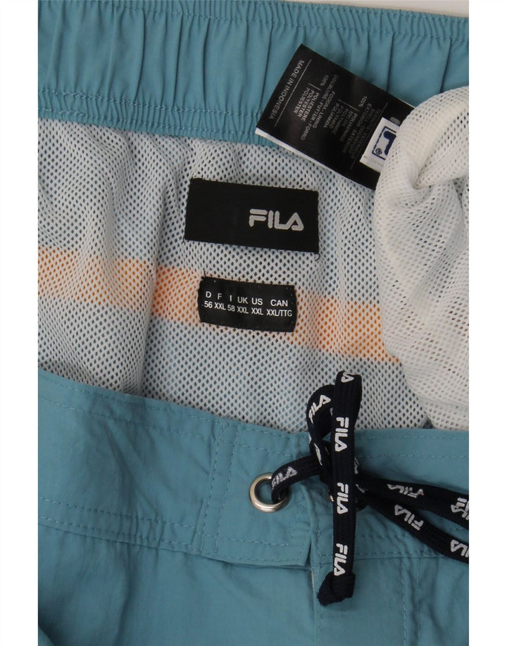 Fila Badeshorts til mænd 2XL Blå Colourblock Polyamid