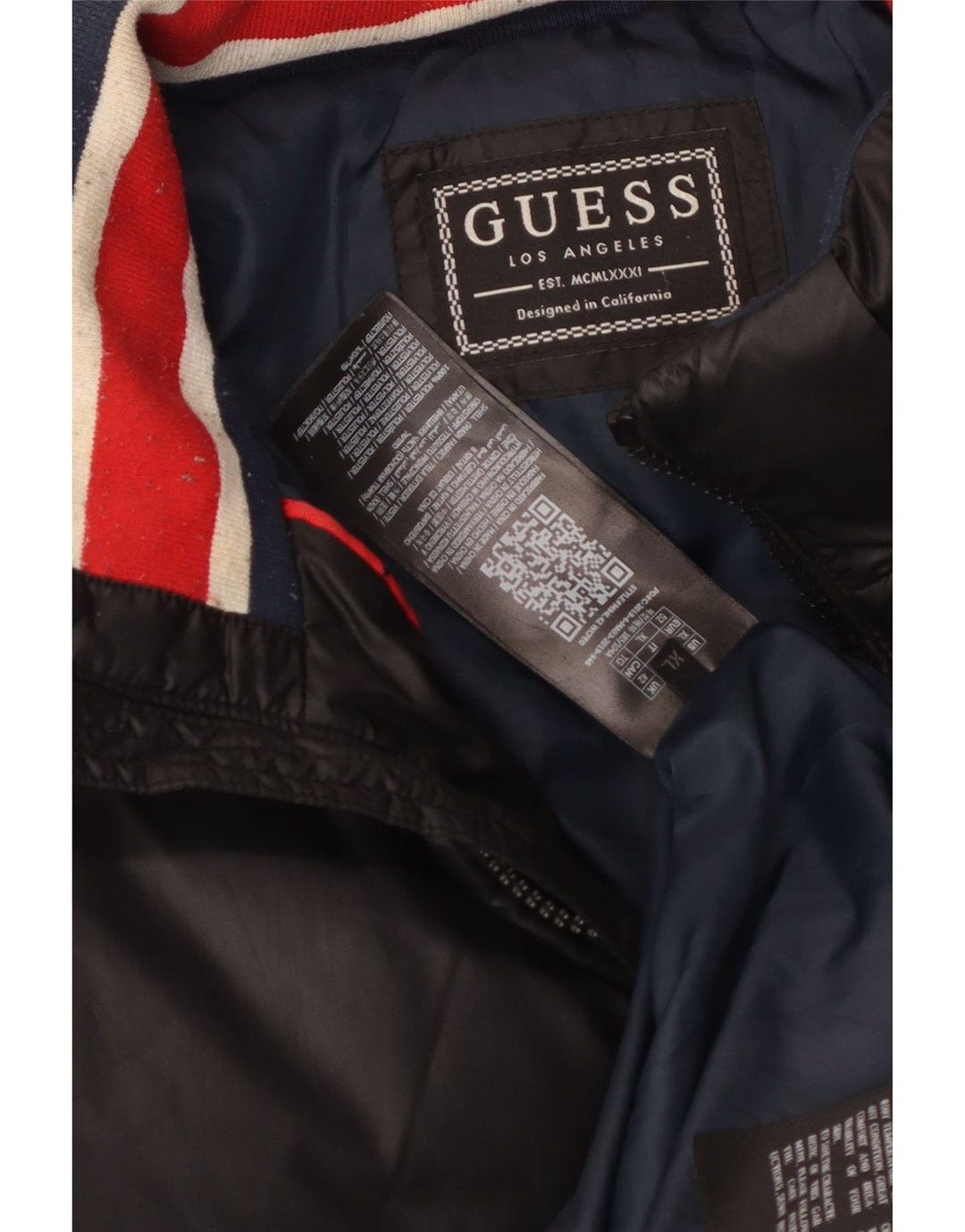 Guess Polstret Herrejakke UK 42 XL Sort Polyester