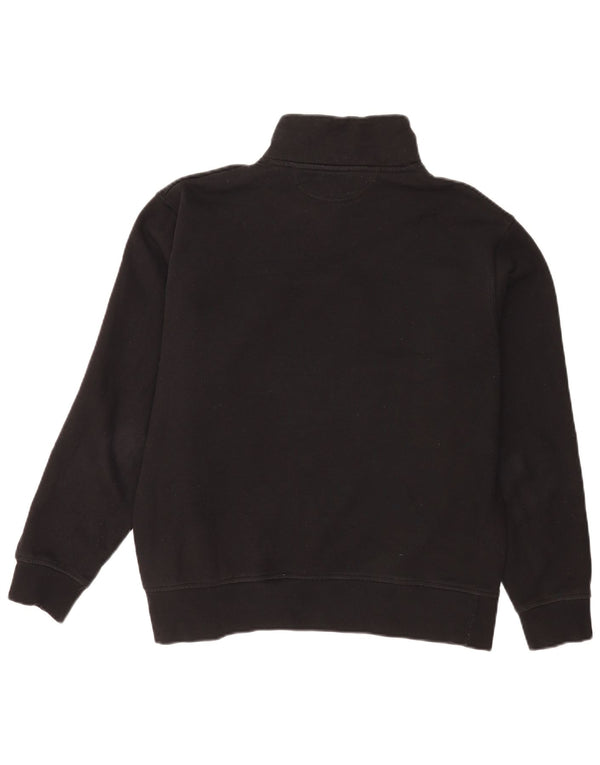 Zara Sweatshirt med lynlås til mænd, stor sort bomuld