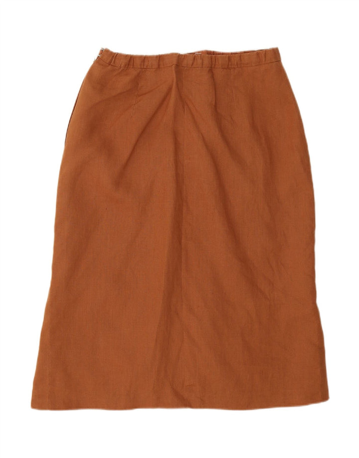 VINTAGE Womens Straight Skirt W28 Medium Brown
