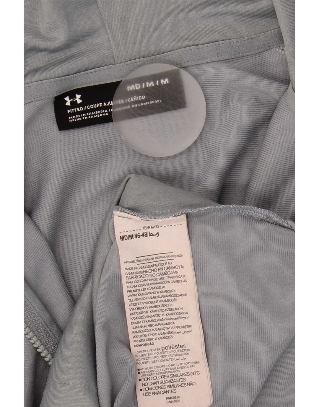 Under Armour Herre hættetrøje med lynlås mellemgrå Colourblock Polyester