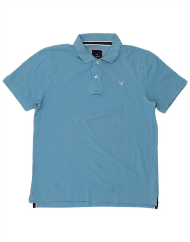 CREW TØJ Herre poloshirt Stor blå bomuld