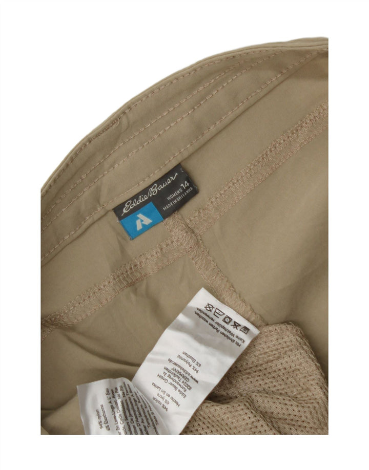 EDDIE BAUER Womens Cargo Shorts US 14 XL W36  Beige Polyester Vintage Eddie Bauer and Second-Hand Eddie Bauer from Messina Hembry 