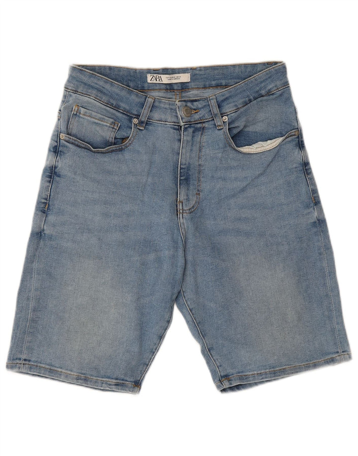 Zara Herre Denim Shorts EU 40 Medium W31 Blå