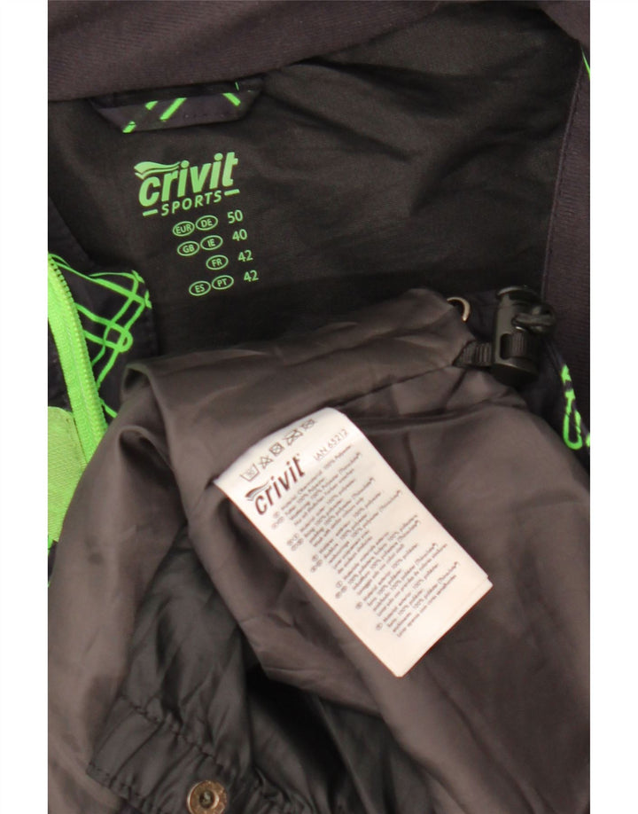 CRIVIT Herre Windbreaker Jacket UK 40 Large Navy Blue Geometrisk Polyester