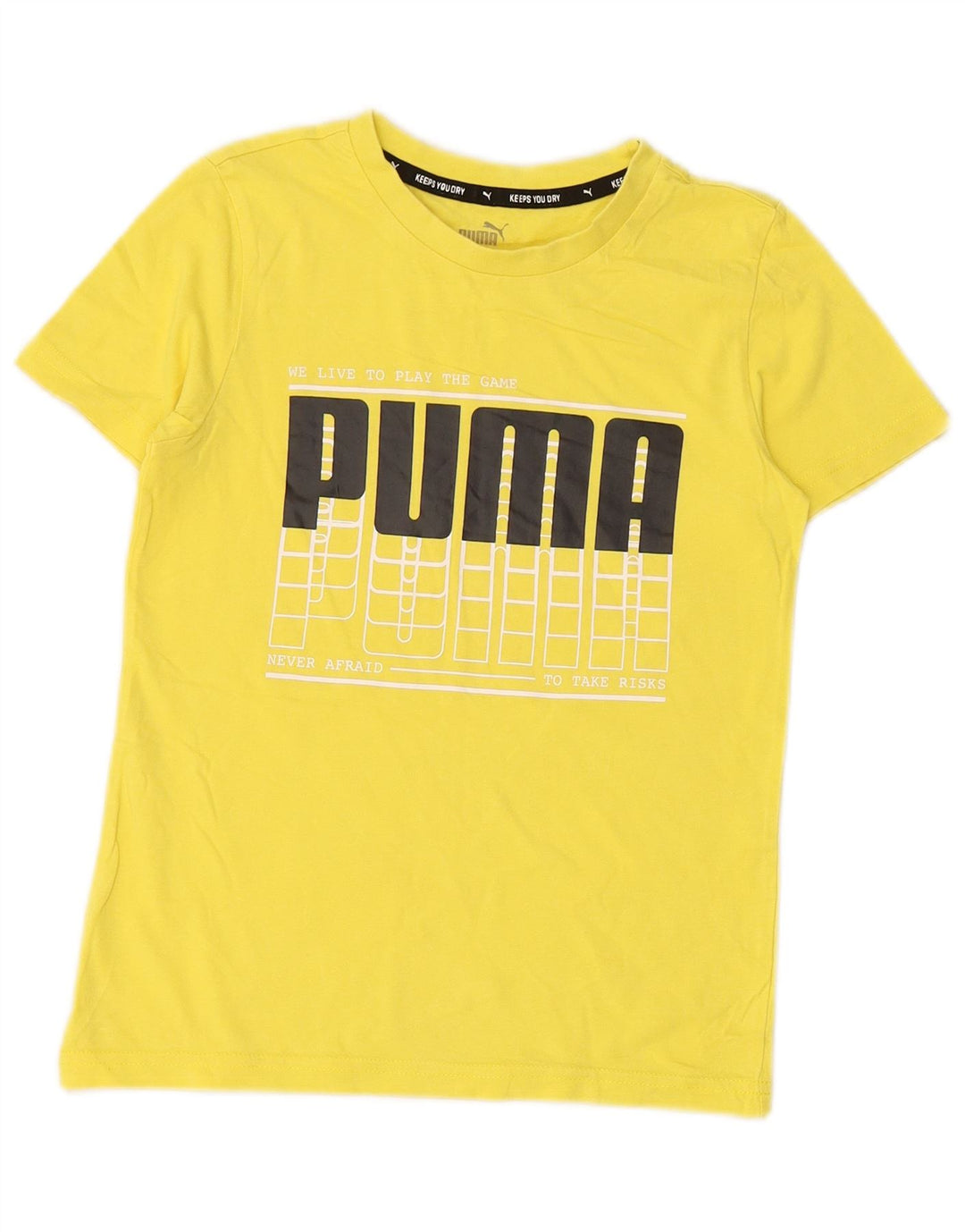 PUMA drenge grafisk t-shirt top 9-10 år gul
