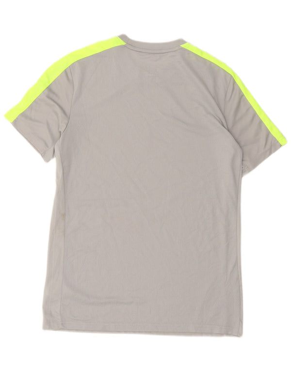Nike Herre Dri Fit Slim Fit T-Shirt Top Stor Grå Colourblock Polyester