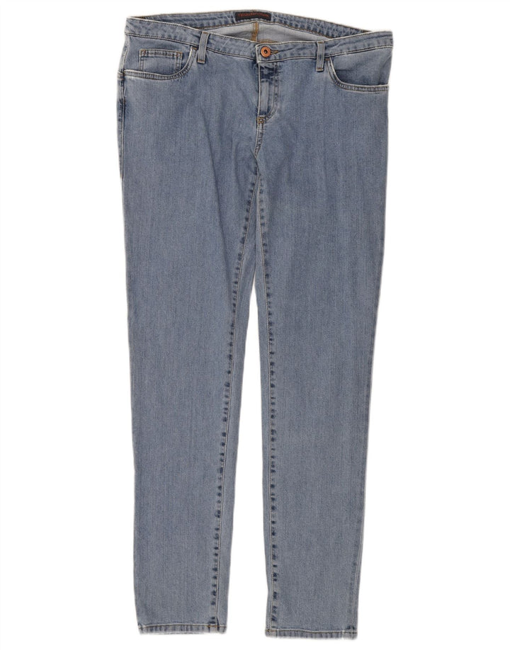 TRUSSARDI Dame Skinny Jeans IT 47 Large W33 L32 Blå
