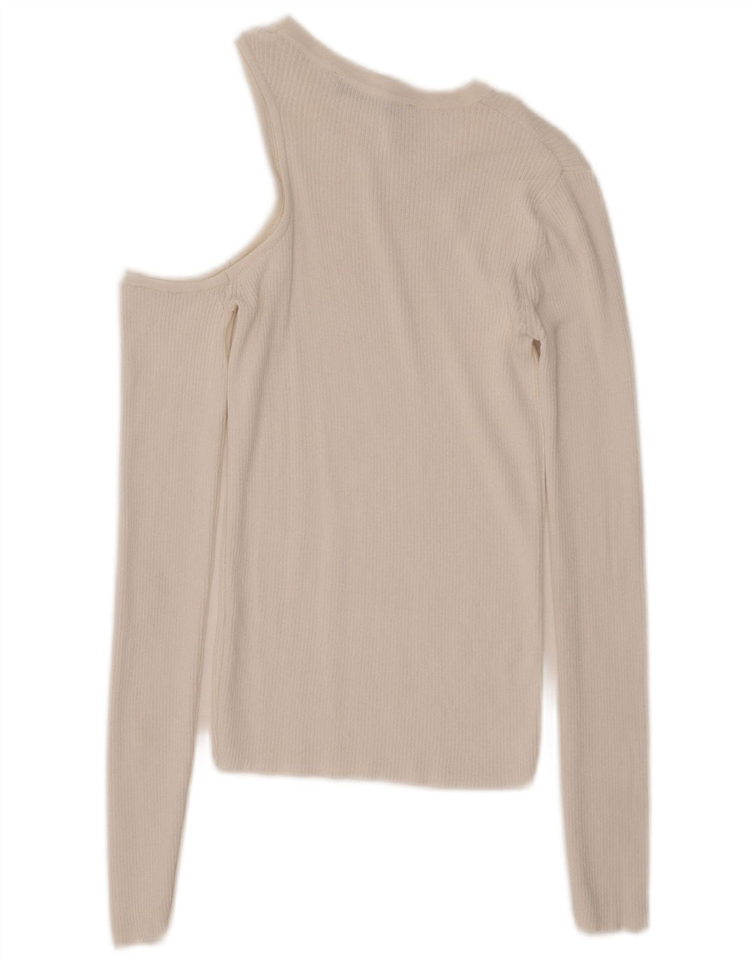 Zara Dame Langærmet One Shoulder Top UK 8 Small White