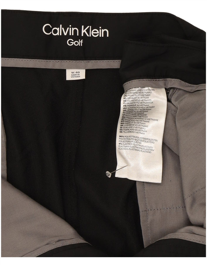 Calvin Klein Herre Chino Shorts W40 XL Sort Polyester