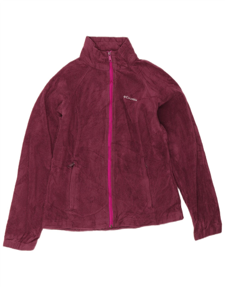Columbia Dame Fleecejakke UK 14 Medium Burgundy Polyester