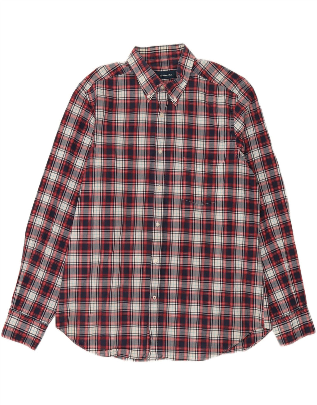 Massimo Dutti herreskjorte XL rød ternet