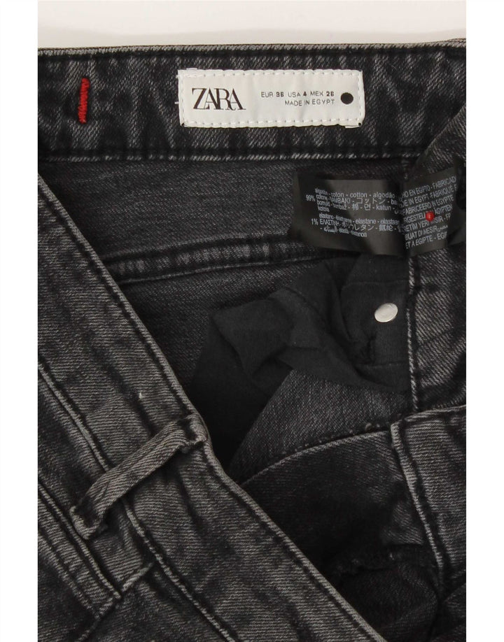 Zara Dame Bootcut Jeans EU 36 XS W26 L27 Grå Bomuld