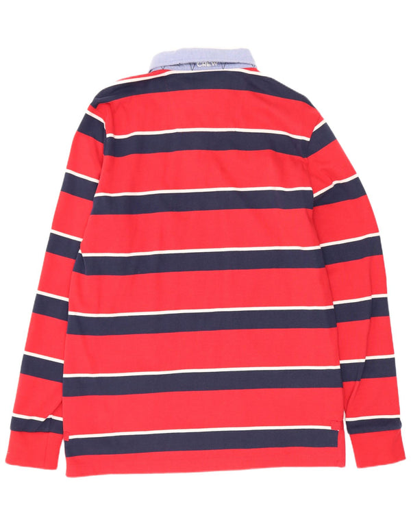 Besætningsbeklædning Langærmet rugby poloshirt til mænd Medium rødstribet bomuld