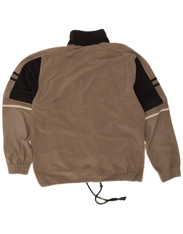 Lotto Herre velour træningsdragt Topjakke UK 40/42 Stor Beige Colourblock